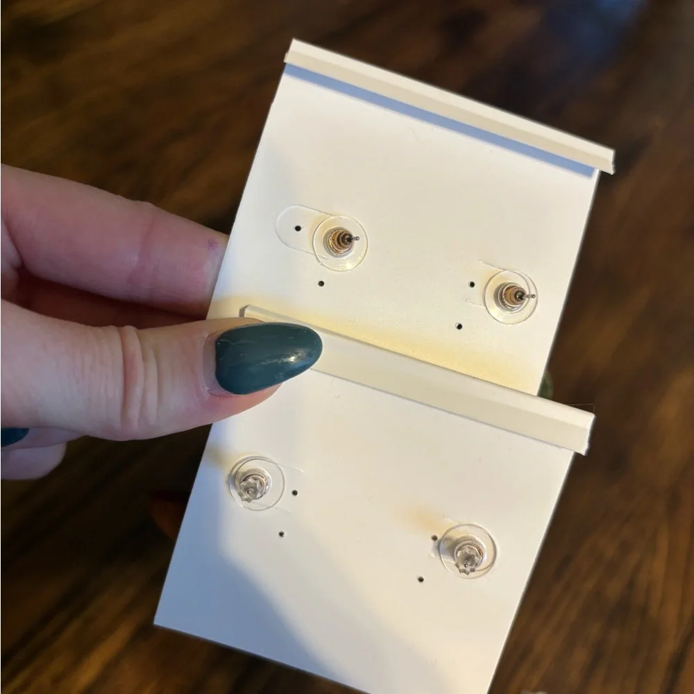 Natasha Couture Green and Orange Hoop Earrings - Picture 3 of 3